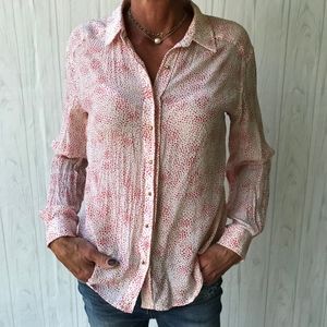 I. Madeline Sheer Blouse Size Medium NWOT